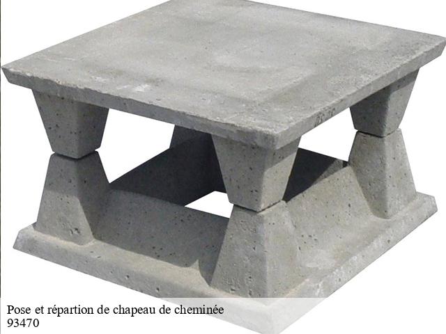 Pose et répartion de chapeau de cheminée 93470